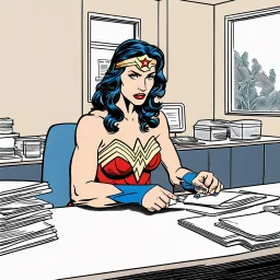 Wonder Woman working at a substance abuse clinic