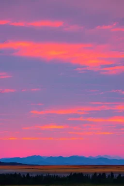 big rock mountains with and orange dawn sky