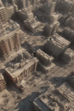 Art deco style architecture cityscape
