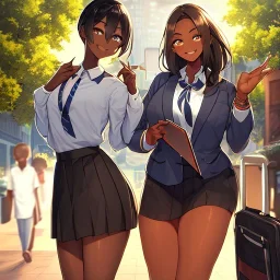 Clear focus,High resolution,High quality, Student, Smiling, Dark skin