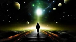 matrix universe, space, planets, god creation walking in the light