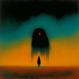 malignantly useless, depicting a fear of being alone, Style by Pawel Kuczynski and Basquiat, surreal horror art, nightmarish, dynamic composition, dark color burn, based on the imagery of Zdzislaw Beksinski