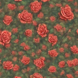 a highly detailed painting of a Mr. Lincoln Roses, seamless pattern, surface pattern, Orphism