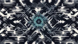 digital glitch pattern snowflake geometric abstraction