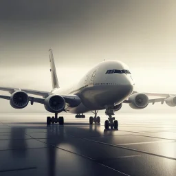 i want to create ai image for photo backgrounds of an aeroplane parked in the runaway