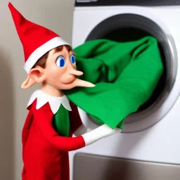 A smelly elf during the laundry