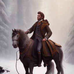 Full body, 3d render, Harry Potter 1800's men style, 1800's hair style, 1800's men clothes style, riding horse, hyper realistic, octane render, unreal engine 5, 8k, palace background, uhd