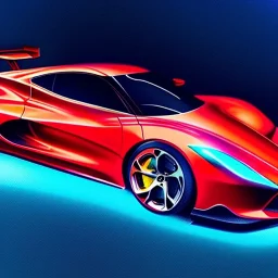 fullbody Drawing of 'sketch of HyperCar',intricate detail,andrea bonelli,Kilian Eng,Ohrai,evan lee,Aleksandr Sidelnikov,KyuYong Eom,three quarters frontal aerial view,toned colors,16k