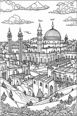 coloring page, palestine