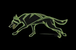 Running dog art create this picture again as a line art