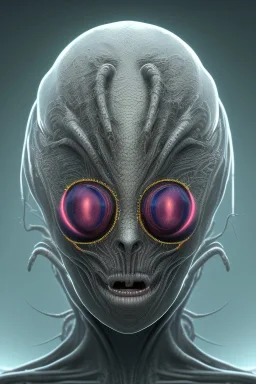 spider alien, head,8 eyes, evil, 8k, finely detailed, photo realistic, HR Giger style