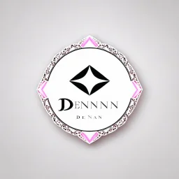 Create a logo for Deniz, a boutique of diamond-inspired dresses, Baby Pink