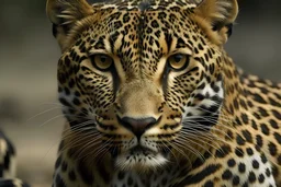 Leopard looks fierce