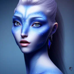 Blue Wearing make up avatar pandora