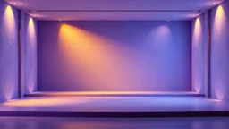 empty modern stage with gray dark yellow blueish violet theme 3d recursive fractal background