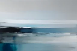 Minimalist Abstract painting of a seascape