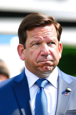 ron desantis with giant ears and a stupid look on his face