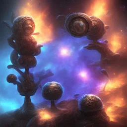 Frost metal magic armoured MUSHROOMS stars galaxy SPACE lANDSCAPE BURNING IN BLUE FLAMES hellfire abyss math chaos