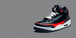 Jordan 3 sneaker in the space volumetric lighting