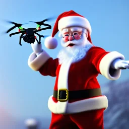 Drone kullanan noel baba