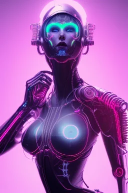 cyberpunk, pink latex body, women, body portrai, big boobs, highlight eyes perfect, skin, tron, cyborg, perfekt sexy, real, dream, hr giger