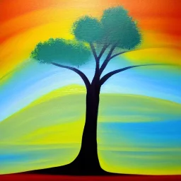 landscape tree painting abstract