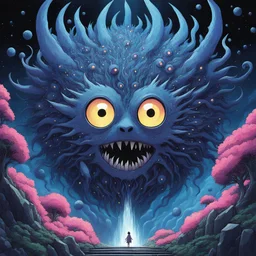 A 3D isometric harrowing plunge into the abyss of cosmic terror, drawing direct inspiration from the esteemed studio ghibli. This artistic creation unveils a monstrous entity fashioned entirely from a writhing conglomeration of eyes, each one fixating with a disquieting fervor. The shapeless visage and the elaborate, bewildering backdrop strive to encapsulate the singular psychological dread and meticulous horror that define ghibli's artistic legacy.