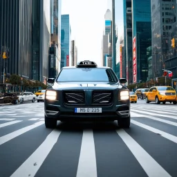 future modern self driving taxi's in modern city