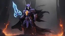 Sauron mixed with skeletor in 8k solo leveling shadow artstyle, machine them, close picture,