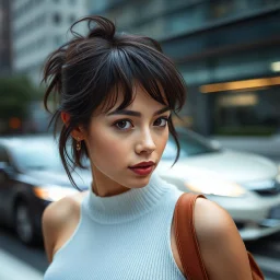 stunning photograph of a beautiful woman shot in HD, hyperrealistic, blurred motion background --ar 1:2 --personalize 2gwf1qc --stylize 750 --v 6. 1