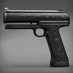 Ah, the stapler pistol, created by a demon with style. Picture this: a sleek, black weapon that combines the functionality of a stapler with the deadly precision of a pistol. The demon's craftsmanship is evident in every detail, from the polished metallic frame to the intricate engravings of infernal symbols along the barrel.