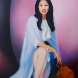 Full body portrait, painting, medium shot lady ChristianGirlSpring