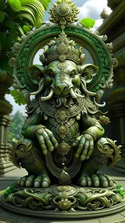 green lion in dragon peplue