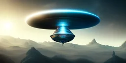 extra-terrestrial, 8K, photo realistic, highly detailed, lught ufo, light colors