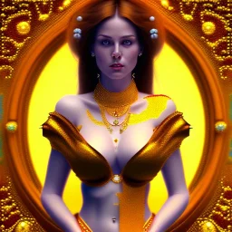 Epic Drawing fullbody Portrait of adult Jasmine beautiful busty gustav klimt style 4k