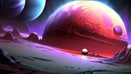 alien planet in deep space