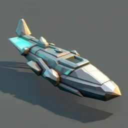 lowpoly spaceship spoon