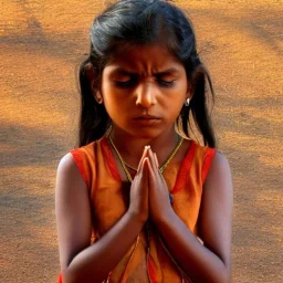 indian child in prayer