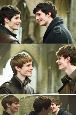 merthur colin morgan and bradley james in love