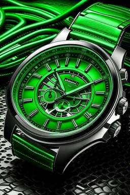 generate image of green face watch companies which seem real for blog