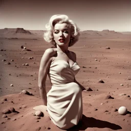 Marilyn Monroe on the surface of Mars