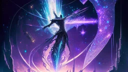 It is a paradox of delicate fantasy and formidable technology, its silhouette pulsing with extraordinary power yet draped with cosmic elegance. Capture this enigma, this tamer of untamed galaxies, through the prism of Matthews' fantastical style."