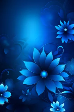 Niebieskie tło kwiatowe