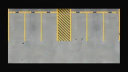 Ground layout for a covered parking lot. Add skid-marks, oil ground stains, fine cracks and weathering. and make a little darker