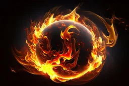 Swirling fire ball