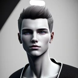 beautiful smooth realistic white/black race, male, boy, 15 y/o, extremely sharp detail, finely tuned detail, ultra high definition, 8k, unreal engine 5, ultra sharp focus, smile teeth, happy