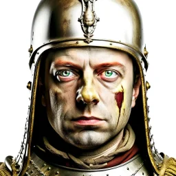 (((fantasy))), portrait, face, close up, long face, town guardsman, medieval, white background