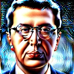 a painting of Aleksandar Vucic, big lips, highly detailed