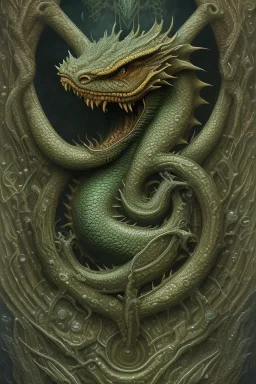 high-quality, fine-detail beautiful, dark green dragon head portrait, clear reflective lake, tranquil, stunning, 8k resolution, intricate, digital art, detailed matte, volumetric lighting, George Grie, Anne Dittman, Anne Stokes, Lisa Parker, Selina French, Alphonse Mucha