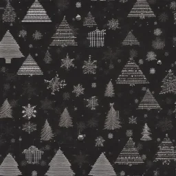 christmas ambience, black and white, african, kente, clothing, african patterns, thread, embroidery, cinema 4d render, high detail